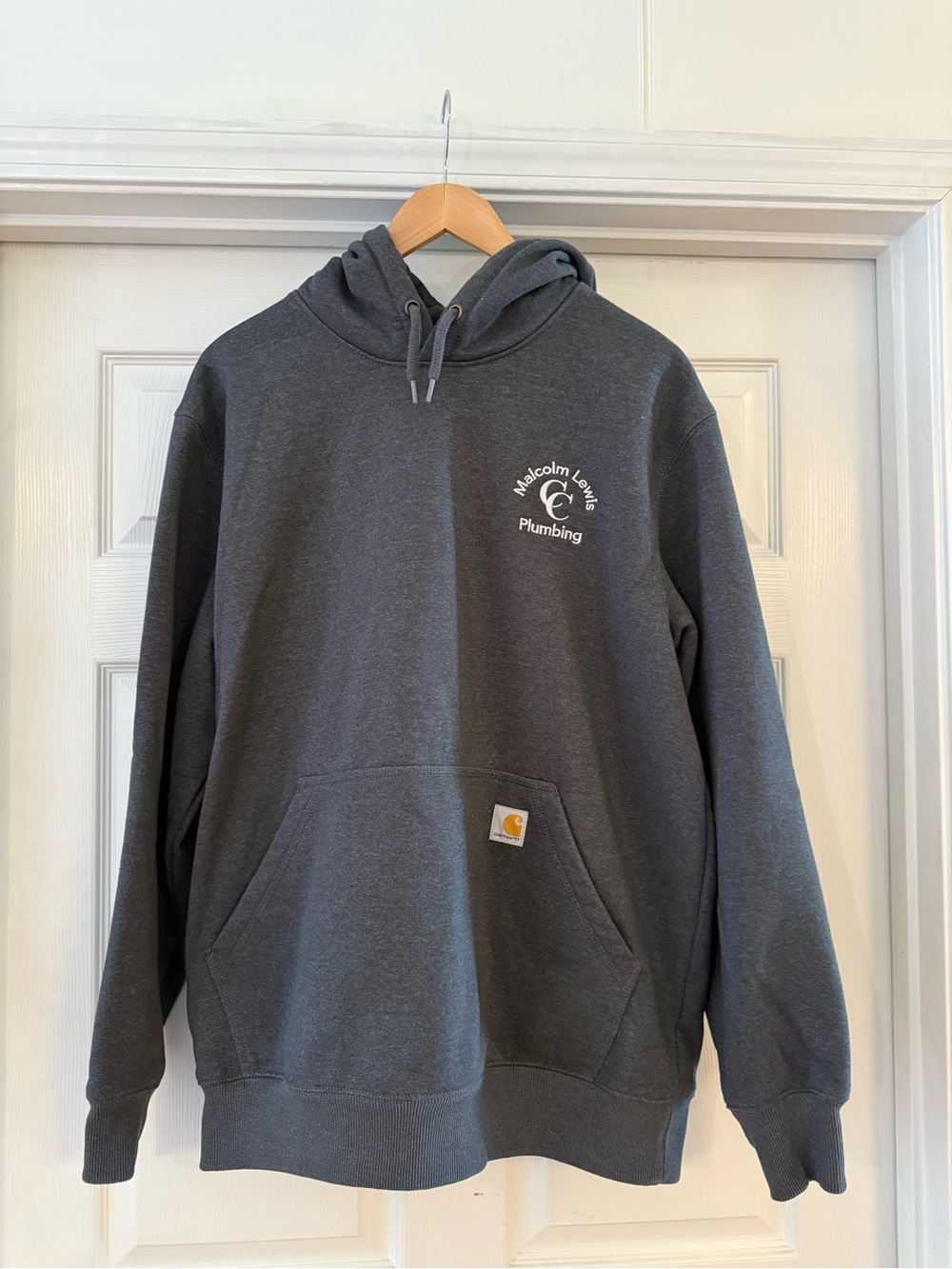 Carhartt Charcoal Logo Pullover Hoodie - Men